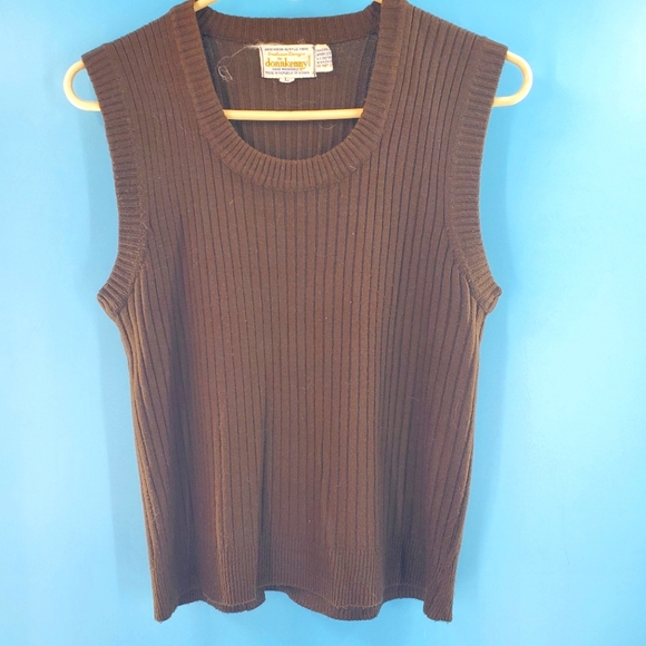 Vintage Sweaters - Vintage 70s brown sweater vest S/M